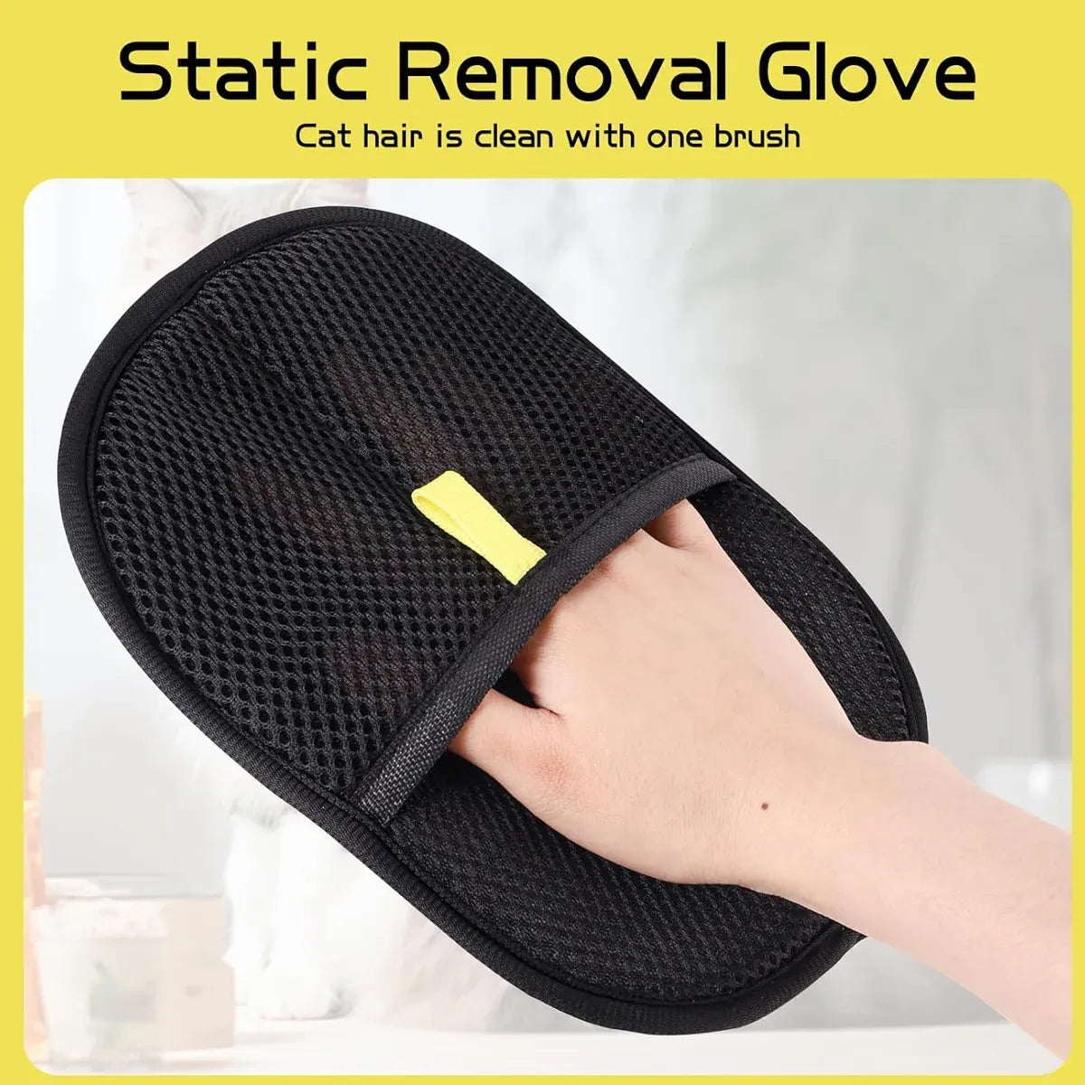 2PCS Dual Direction Pet Static Hair Removal Cleaning Gloves Universal Size
