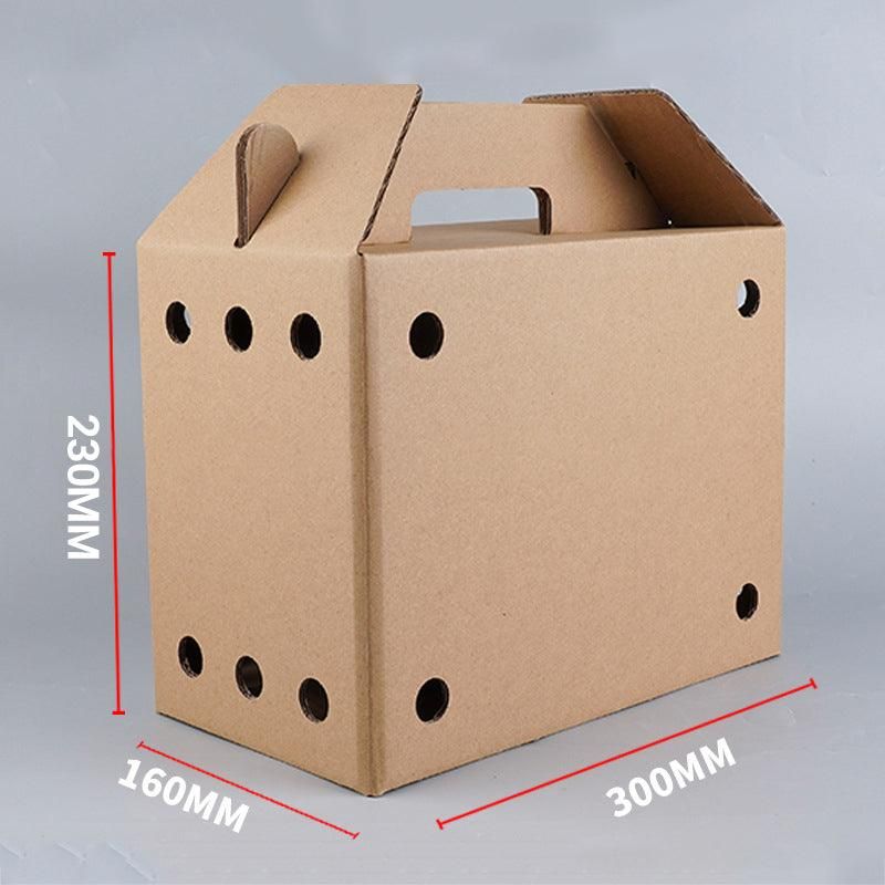 10PCS Disposable Cardboard Pet Carrier - 3 Sizes for Small Animals - 38*28*24CM