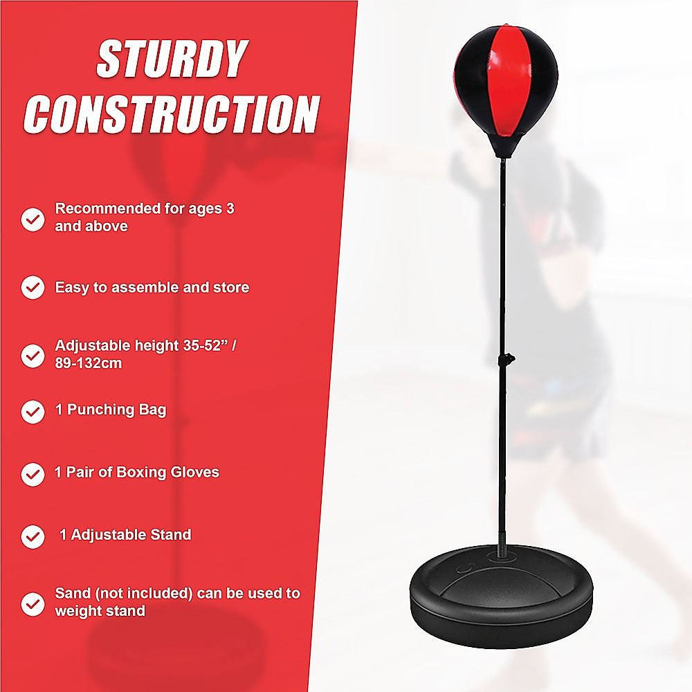 Kids Boxing Punching Bag Set – Children’s Training Gloves & Fitness Stand