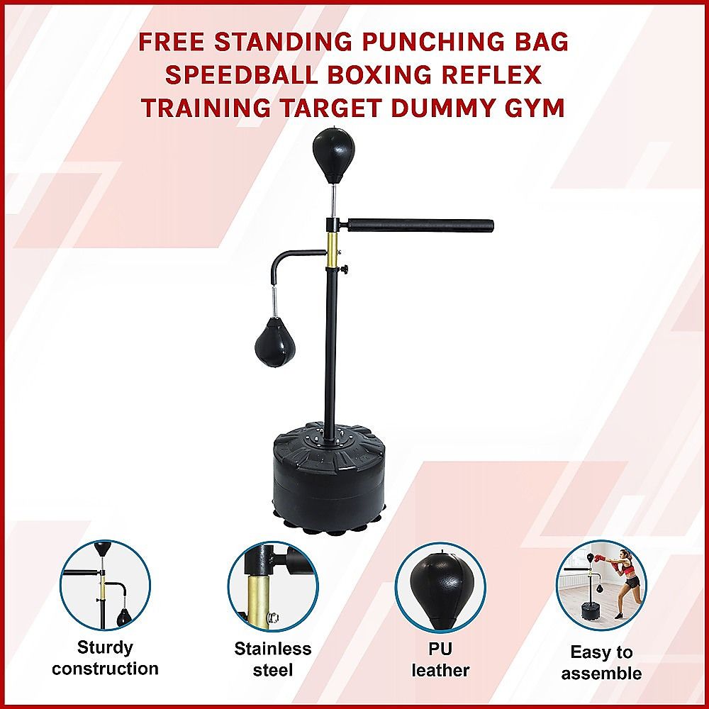 Free Standing Punching Bag Speedball Boxing Reflex Training Dummy