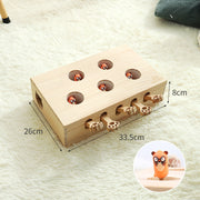 Whack-A-Mole Cat Toy (Figurine Mole & 5 Hole) - Interactive Puzzle Box