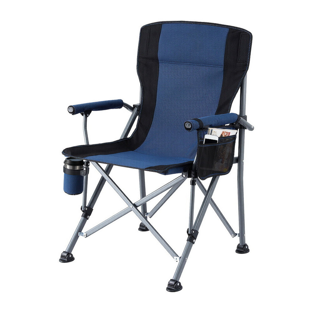 Weisshorn Camping Chair Folding Outdoor Portable Seat Lightweight Beach Picnic Fishing Capacity 120KG Navy Blue