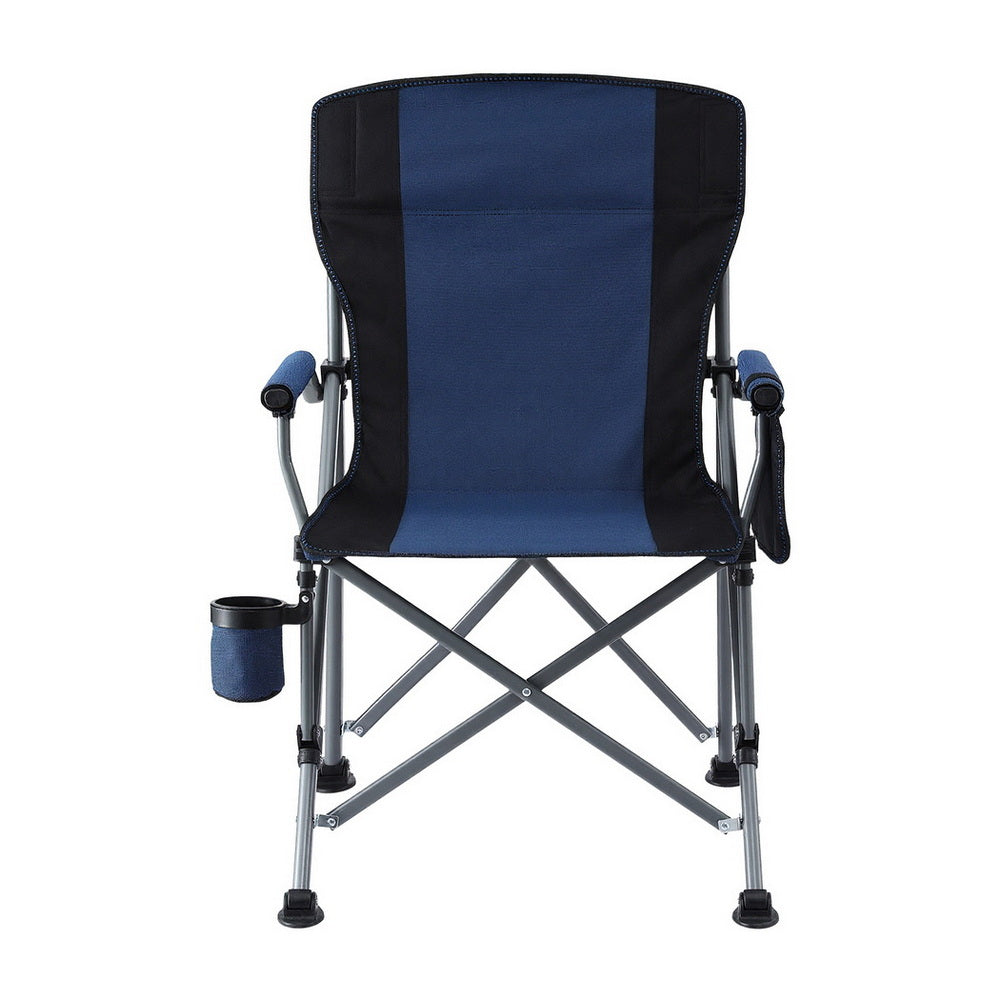 Weisshorn Camping Chair Folding Outdoor Portable Seat Lightweight Beach Picnic Fishing Capacity 120KG Navy Blue
