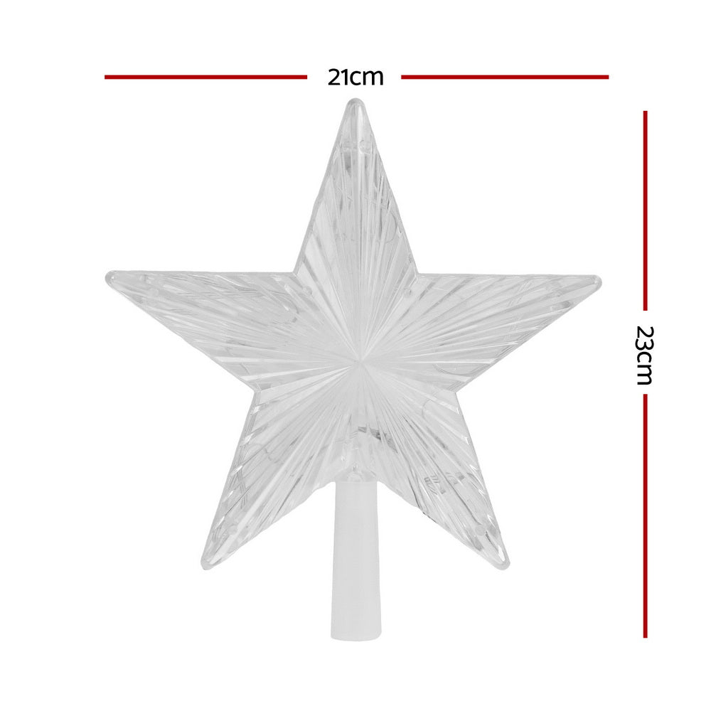 Jingle Jollys Christmas Tree Topper Star RGB LED Xmas Decor 80 Modes APP Control
